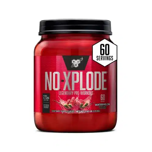 BSN N.O. XPLODE Pre Workout Powder, Energy Supplement for Men and Women with Creatine and Beta Alanine, Flavor Watermelon, Servings