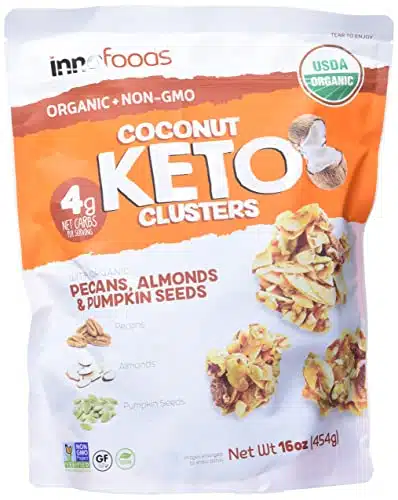 Inno Foods Organic Coconut Keto Cluster (Net Wt Ounce ),