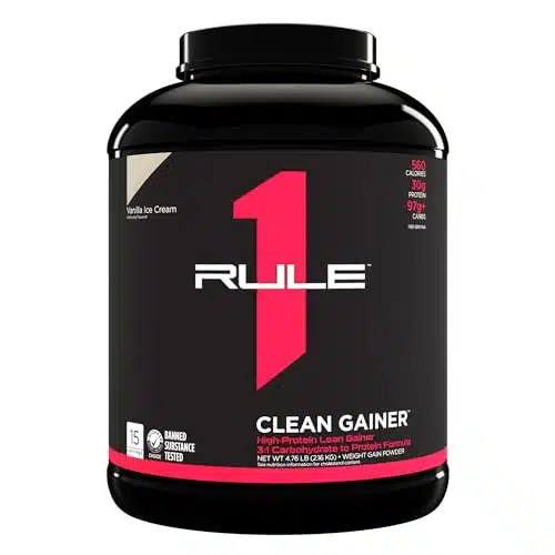 Rule RClean Gainer, Vanilla Ice Cream   Pounds   g of Complete Protein with Carb to Protein Ratio   Servings