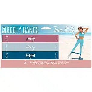 Tone It Up Booty Bands I Resistance Bands for Legs, Thighs, Core & Glute Training for Women Fine Tone, Sculpt, Strengthen at Home Gym, or Travel Exercise (Pack)