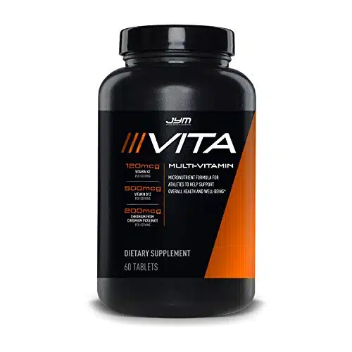 Vita JYM Sports Multivitamin & Mineral Support, Vitamin A, C, B, B, E, K, Boron, Biotin, Potassium  JYM Supplement Science  Tablets