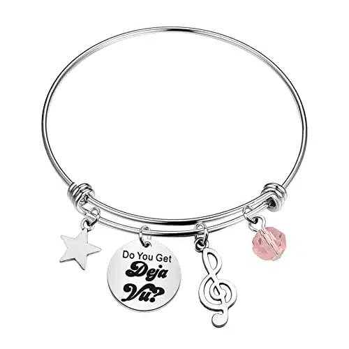 KEYCHIN Sour Album Bracelet Rodrigo Fans Gifts Do You Get Deja Vu Sour Song Lyrics Jewelry For Women Girls (Deja Vu Br S)