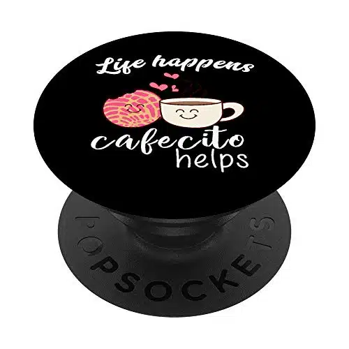 Latina Mom Cute Spanish Cafecito Conchas Pun Mama Gift PopSockets PopGrip Swappable Grip for Phones & Tablets