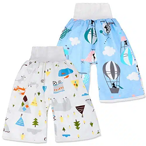 Packs Waterproof Diaper Pants Potty Training Cloth Diaper Pants for Baby Boy and Girl Night Time