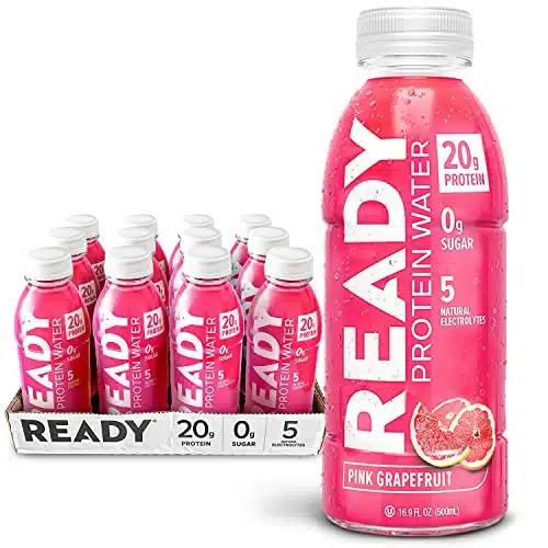 Ready Protein Water, g of Whey Protein Isolate, Sugar Free, Pink Grapefruit, Pack, Fluid Ounces Each