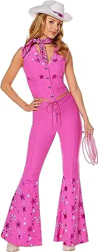 Spirit Halloween Barbie the Movie Adult Barbie Costume (Small, Pink Western Cowgirl)