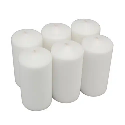 Stonebriar Tall xInch Unscented Pillar Candles,White, count