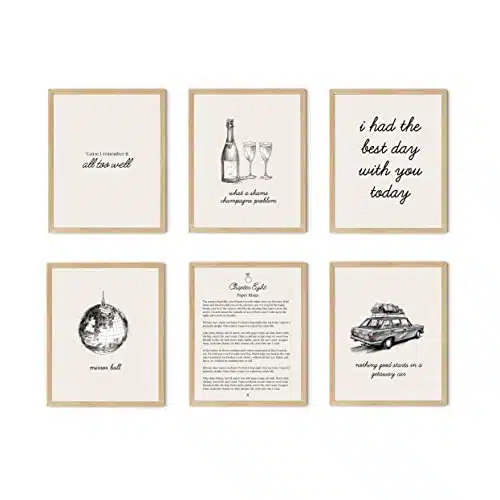 TwoDays Taylor Room Decor Aesthetic, Swift Folklore Music Lyrics Wall Decor Posters, Album Covers Art Prints for Bedroom, Fans Birthday Party Decorations. (x , Set of , UNFRAMED)
