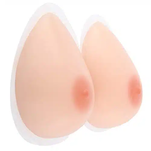 Vollence D Cup Self Adhesive Silicone Breast Forms Fake Boobs for Mastectomy Prosthesis Crossdresser Transgender Cosplay Nude