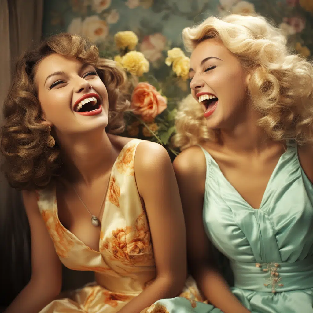 female super models laughing lingerie