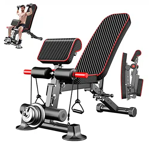 Adjustable Weight Bench   Utility Weight Benches for Full Body Workout, Foldable FlatInclineDecline Exercise Multi Purpose Bench for Home Gym