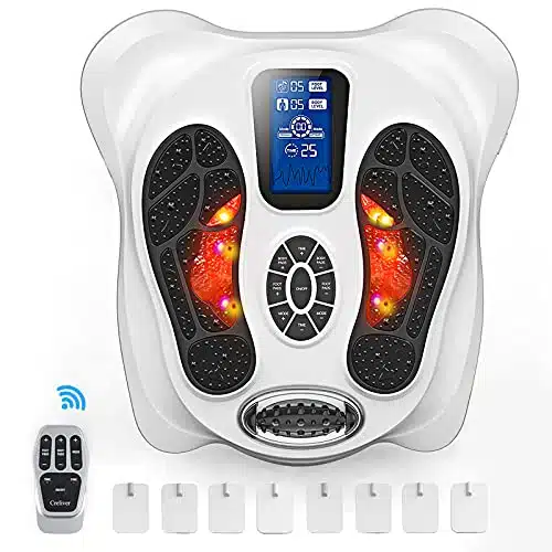 CRELIVER Foot Circulation Plus EMS & TENS Foot Nerve Muscle Massager, Electric Foot Stimulator Improves Circulation, Feet Legs Circulation Machine Relieves Body Pains, Neuropathy (FSA or HSA Eligible)