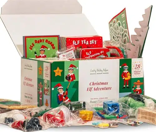 Crafty Holiday Helper Christmas Elf Adventure  day Christmas Elf Kit, Christmas Countdown Gifts, Elf Props & Accessories, Holiday Decorations
