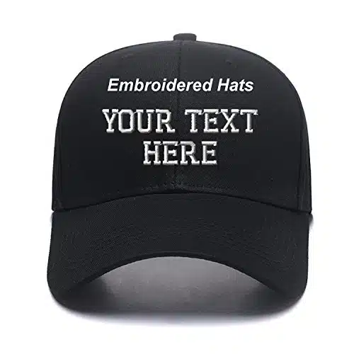 Custom Embroidered Hats Your Own Text Curved Bill Hip Hop Snapback Baseball Hats Black