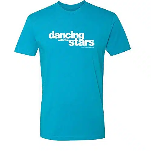 Dancing with The Stars Logo Adult Short Sleeve T Shirt   Turquoise   SM