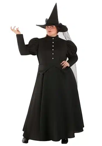 Deluxe Womens Plus Size Witch Costume Witch Costume for Women X Black