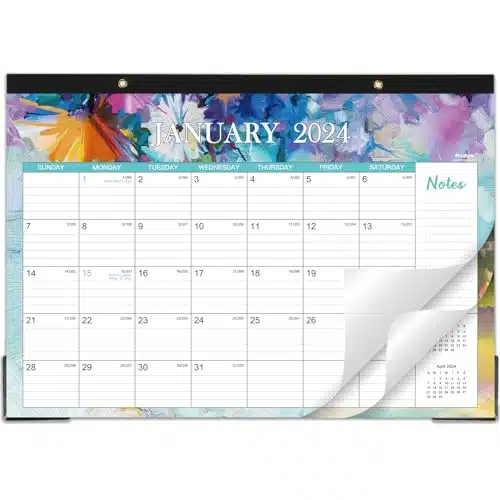 Desk Calendar   onths Large Desk Calendar , Jan.   Dec. , x , Corner Protectors, Hanging Holes, DeskWall Calendar for Planning and Organizing