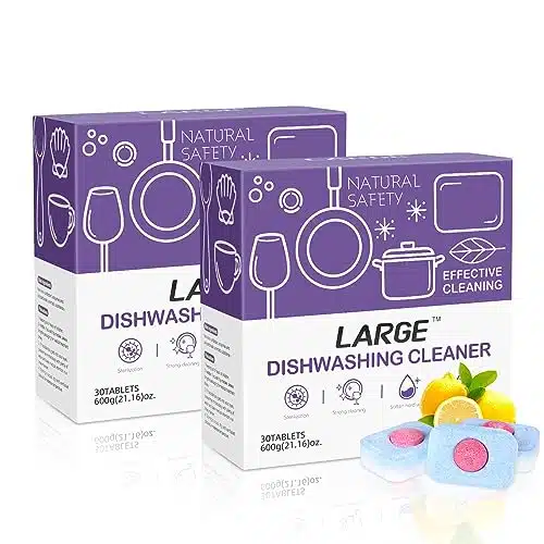 Dishwasher Cleaner And Deodorizer Tablets   Count Deep Cleaning Descaler Pods Formulated to Remove Limescale and Mineral Buildup (Pack of )