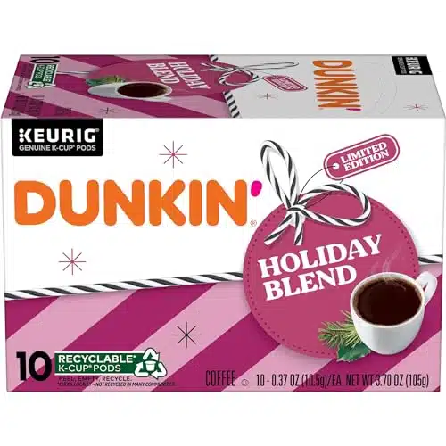 Dunkin' Holiday Blend Flavored Coffee, Keurig K Cup Pods