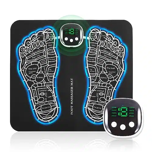 EMS Foot Massager Mat  Foot Massager Pad for Pain Plantar Relief, Muscle Relaxation, Foldable Legs & Feet Massager Pad with odes, Levels