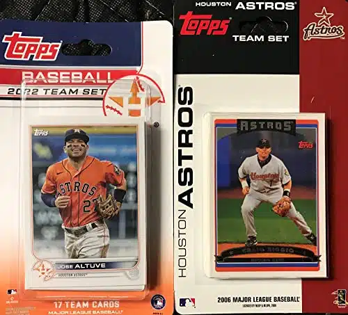 Houston Astros Team Set Gift Lot Including and Topps Factory Sealed Team Sets including EXCLUSIVE Cards That Are Not Found in Packs