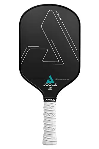 JOOLA Vision Pickleball Paddle with Textured Carbon Grip Surface Technology for Maximum Spin and Control with Added Power   Polypropylene Honeycomb Core Pickleball Racket mm
