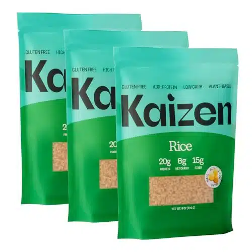 Kaizen Low Carb Keto Rice   Gluten Free, High Protein (g), Keto Friendly, Plant Based, Made with High Fiber Lupin Flour   ounces (Pack of )