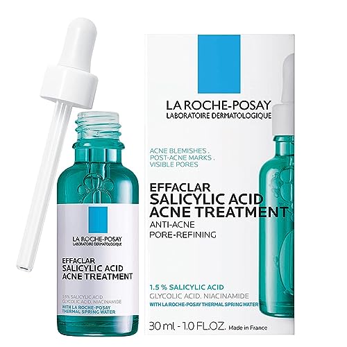 La Roche Posay Effaclar Salicylic Acid Acne Treatment to Minimize Pores, Clear Acne Blemishes and Post Acne Marks