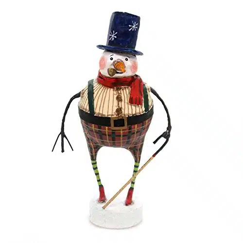 Lori Mitchell Good Tidings Snowman Polyresin Christmas Pipe Carrot Nose