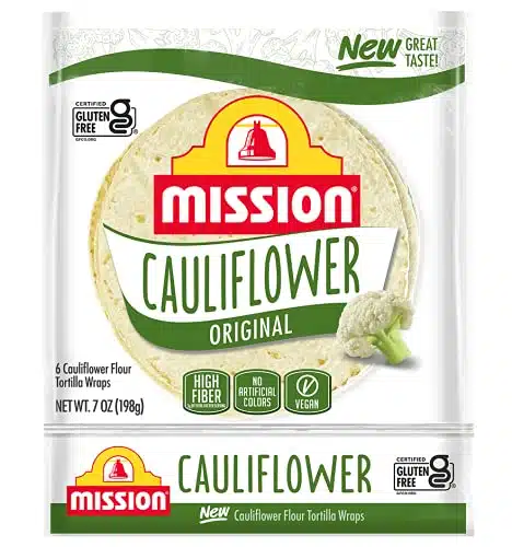 Mission Gluten Free Cauliflower Soft Taco Tortillas, High Fiber, Count   Packs, Count (Pack of )