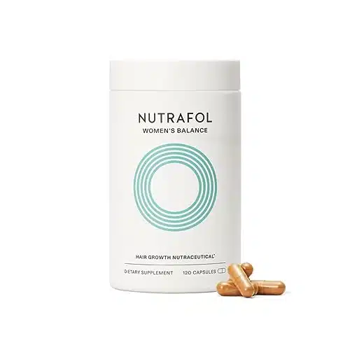 Nutrafol Women's Balance Hair Growth Supplements, Ages and Up, Clinically Proven for Visibly Thicker Hair and Scalp Coverage, Dermatologist Recommended   onth Supply