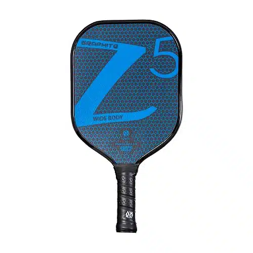 ONIX Graphite ZPickleball Paddle (Graphite Carbon Fiber Face with Rough Texture Surface, Cushion Comfort Grip and Nomex Honeycomb Core for Touch, Control, and Power),Blue