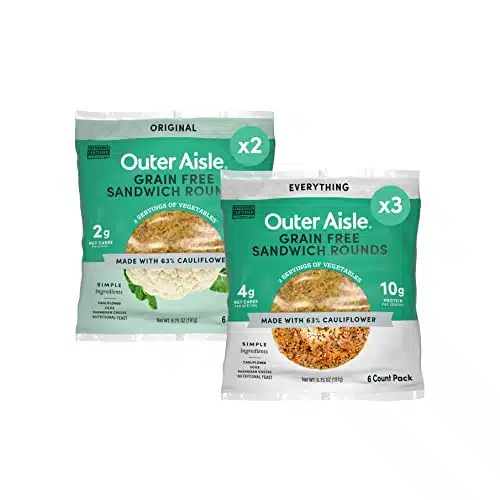 Outer Aisle Gourmet Cauliflower Sampler Pack  Keto, Low Carb, Grain Free, Gluten Free  Pack (Fan Favorite Variety Pack)
