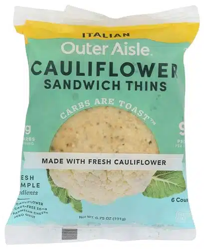 Outer Aisle Italian Cauliflower Sandwich Thins, Ounce (Pack of )