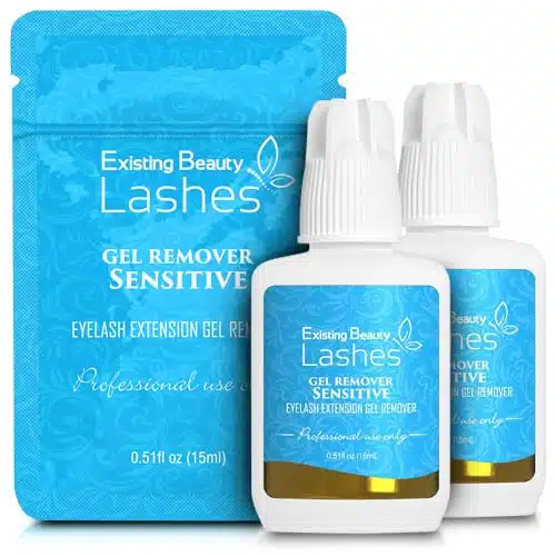 Pack Sensitive Eyelash Extension Remover Gel for Easy Lash Removal   Fast Action Lash Extension Remover Dissolves Strong Lash Glue in s   Eyelash Glue Remover by Existing Beauty Lashes ml ea