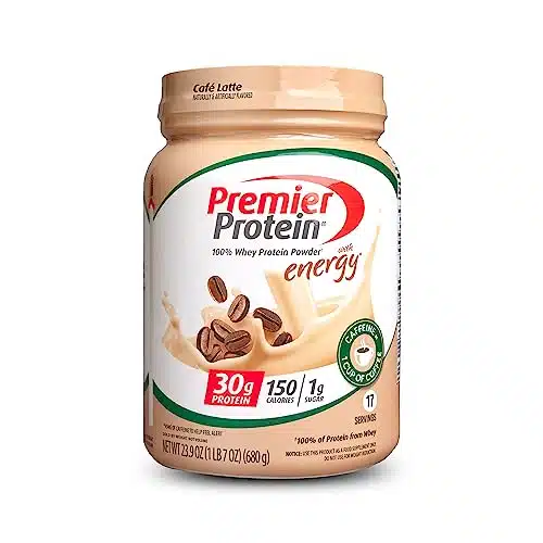 Premier Protein Powder, Cafe Latte , g Protein, g Sugar, % Whey Protein, Keto Friendly, No Soy Ingredients, Gluten Free, servings, Ounce (Pack of )