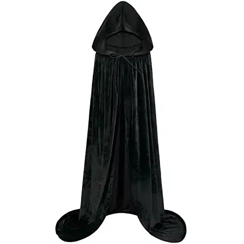 Sarfel Witch Costume for Women Plus Size Grim Reaper Costume Adult Plague Doctor Cloak with Hood Vampire Cape Women Wizard Robe