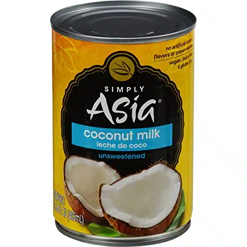 Simply Asia Unsweetened Coconut Milk, fl oz   One Ounce Can of Unsweetened Coconut Milk, Gluten and Dairy Free, Perfect Alternative for Cooking, Baking and Beverages