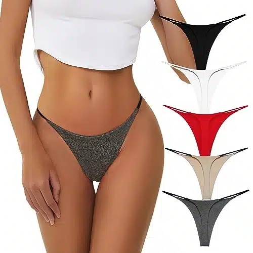 chahoo Sexy Underwear for Women Thong Low Rise G String Panties Pack Low Waist T Back String Underpants Gift for Women