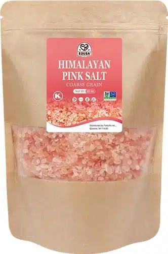 A Himalayan Pink Salt Coarse lb (g), Gourmet Pure Crystal Pink Himalayan Sea Salt, Himalayan Salt for Grinder and Salt Mills, Kosher Salt & Natural Certified