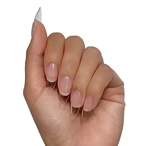 Flossy Nail Soft Gel Nail Tip Box pcs Almond Shape Medium Length Full Cover sizes Pre shaped Soak Off Nail Extensions DIY