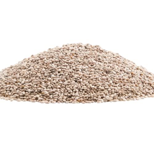 GERBS Raw White Chia Seeds LBS. Premium Grade  Freshly Harvested & Packaged in Resealable Bulk Bag  Non GMO, Keto & Paleo Cleared Great with yogurt, smoothies & oatmeal  Glute