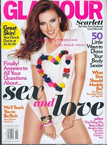 Glamour November Scarlett Johannson All Your Answers to All Your Questions About Sex and Love