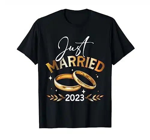 Just Married Happy Wedding Matching Wedding For Couple T Shirt