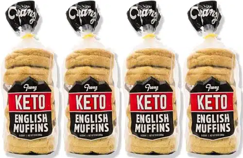 Keto English Muffins   Low Net Carbs, Same Great Taste Pack (x oz) with Living Chic Keto Lifestyle Guide