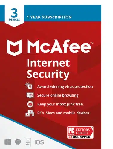 McAfee Internet Security  Device  Antivirus Software  Password Manager  Key Card