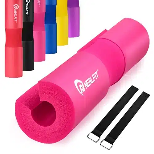 NEALFIT Barbell Pad Squat Bar PadGreat for Weightlifting,Lunges and Hip ThrustsFoam Sponge PadFit Standard and Olympic Bars Perfectly