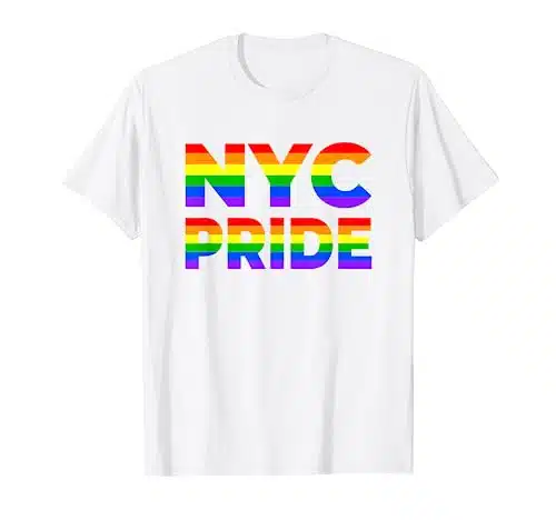 NYC Pride Shirt Rainbow New York City LGBT March Retro