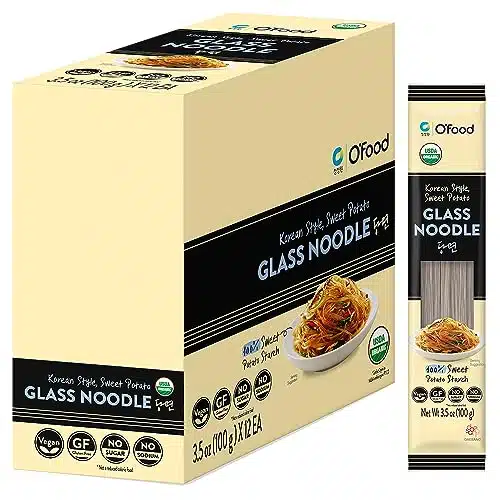 O'Food Korean Sweet Potato Glass Noodles, Healthy Alternative to Ramen, Rice and Pasta, Perfect for Soup and Stew, Gluten Free, Vegan, No Sodium, No Sugar oz (g), PACK