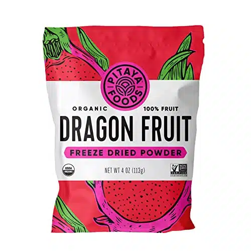 Pitaya Foods   Organic Dragon Fruit Powder, Freeze Dried Fruit Powder, Super fruit (oz)